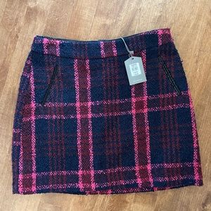 ASOS Plaid Tweed Mini Skirt